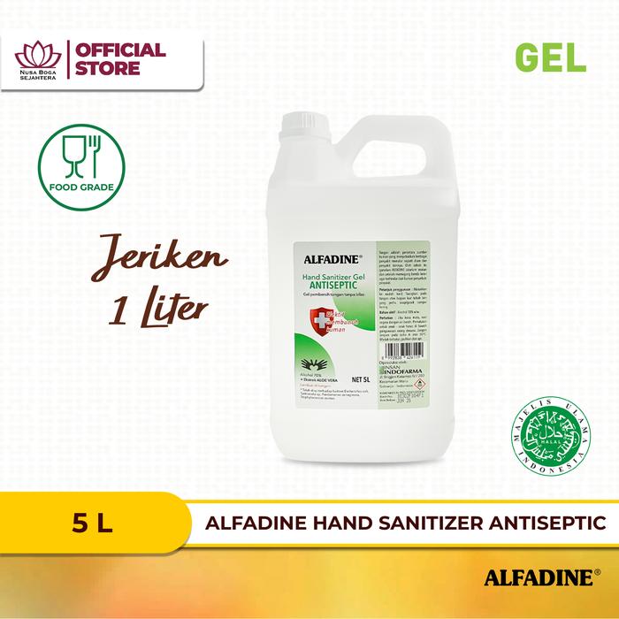 Gambar Hand sanitizer 5 liter - ALFADINE antiseptik alkohol 70%. dari Nusa Boga Sejahtera Kota Administrasi Jakarta Barat 5 Tokopedia
