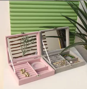 3232 Kotak Perhiasan Travel Jewelry Anting Kalung Cincin Box Penyimpan