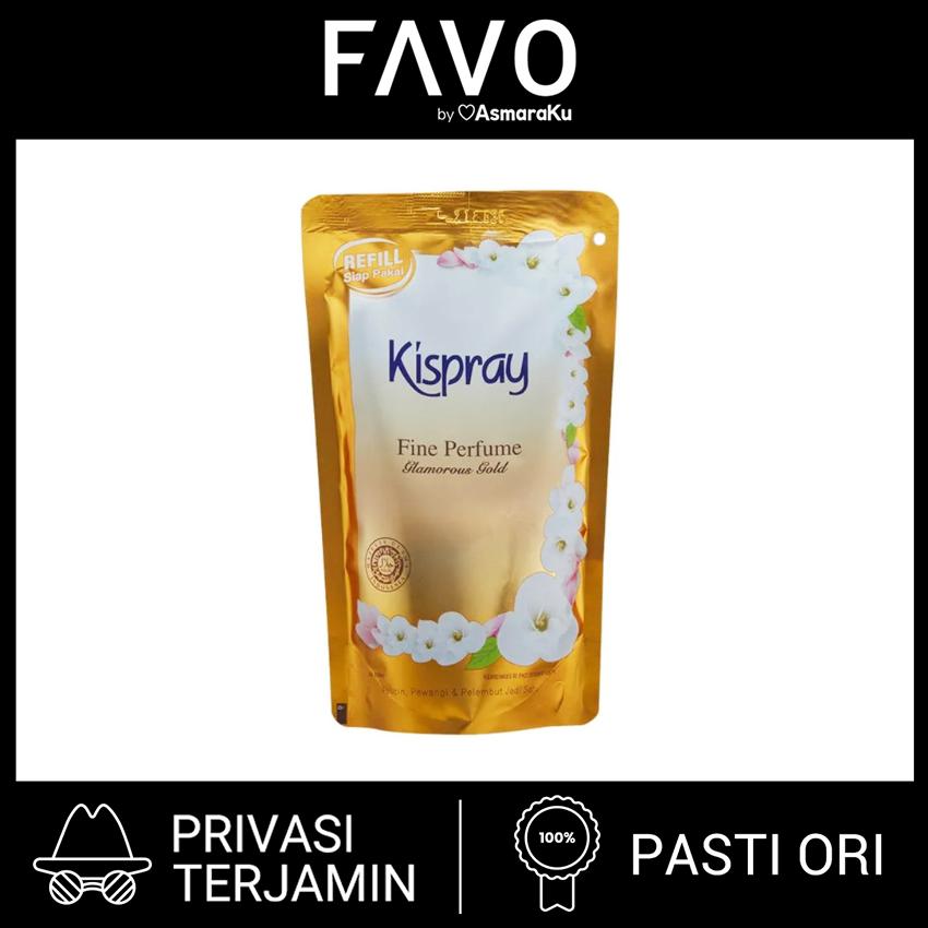 Kispray Gold Pewangi & Pelicin Pakaian Pouch - 300 mL