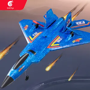 LED Mainan Pesawat Terbang Remote Control F22 Glider Baterai 3.7V 250mAh Frekuensi 2.4G Desain Kepala Silikon Anti-Tabrakan Tahan Tekanan dan Jatuh