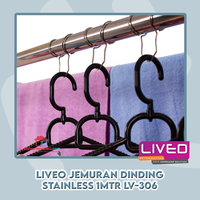 Gambar Liveo Jemuran Baju Dinding LV306 - 1 Meter -Stainless Steel dari kamarmandiku.com Kota Administrasi Jakarta Timur 3 Tokopedia