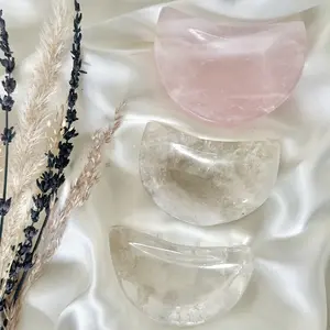 Crystal Moon Bowl - Rose Quartz, Citrine, Clear Quartz