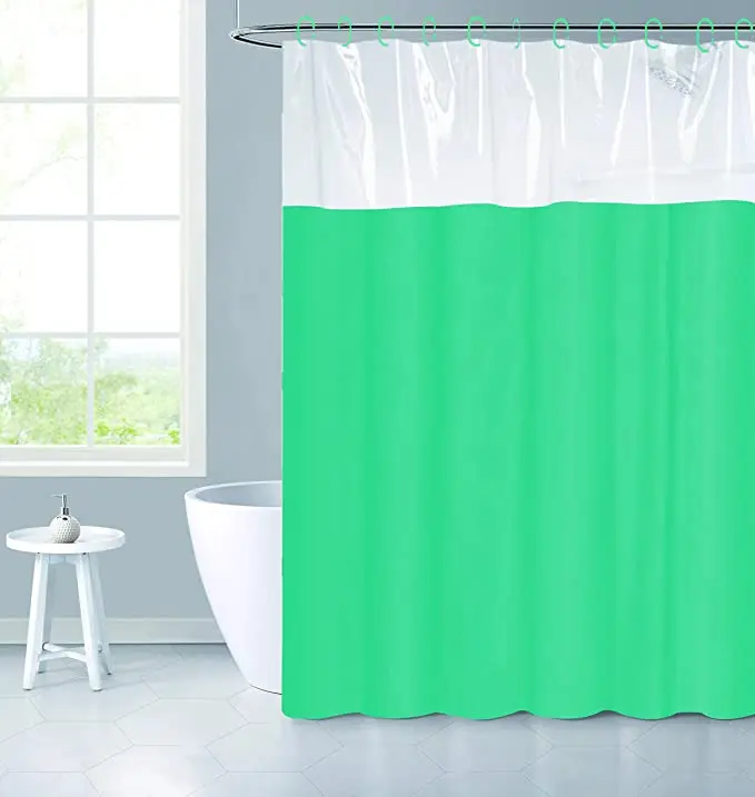 Tirai Kamar Mandi Dengan Magnet Bahan Peva Ukuran 178 x 183cm