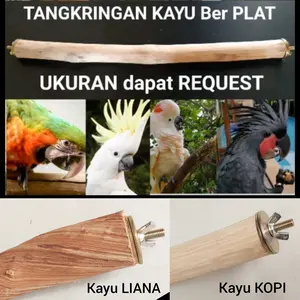 TANGKRINGAN TENGGERAN Kayu ber Plat Jepit Kanan Kiri