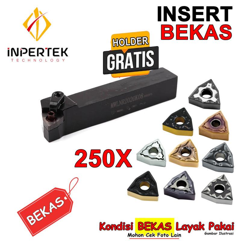Insert WNMG 0804 Pahat Bubut WNMG 08 04 Mata WNMG08 Mulus Gratis Holder — Varian GRATIS DALAM 25 — foto asli 1