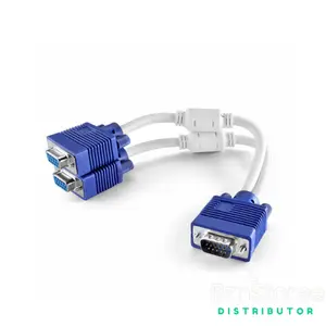 Kabel VGA splitter cabang 1male ke 2female / VGA Splitter 2 Port