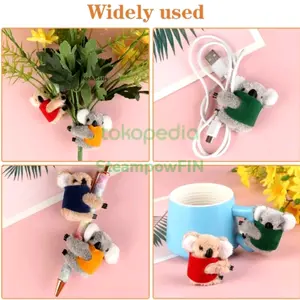 Koala Clip On w/ Jaket Topi Souvenir Australia Boneka Import New