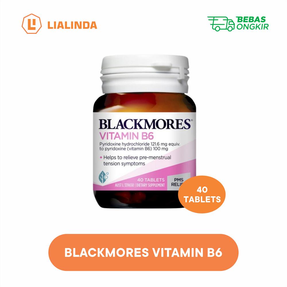 Vitamin B6 Blackmores untuk Pereda Nyeri Haid dan PMS 40 Tablet