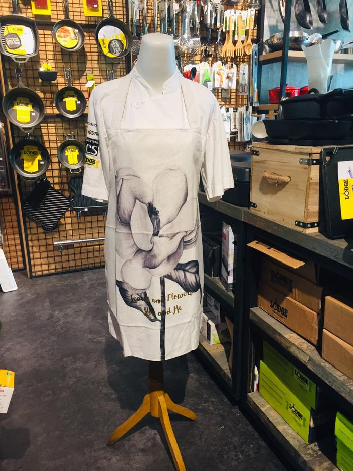 Gambar cotton apron rain forest / celemek masak katun import dari Kochindo Kota Tangerang Selatan Tokopedia