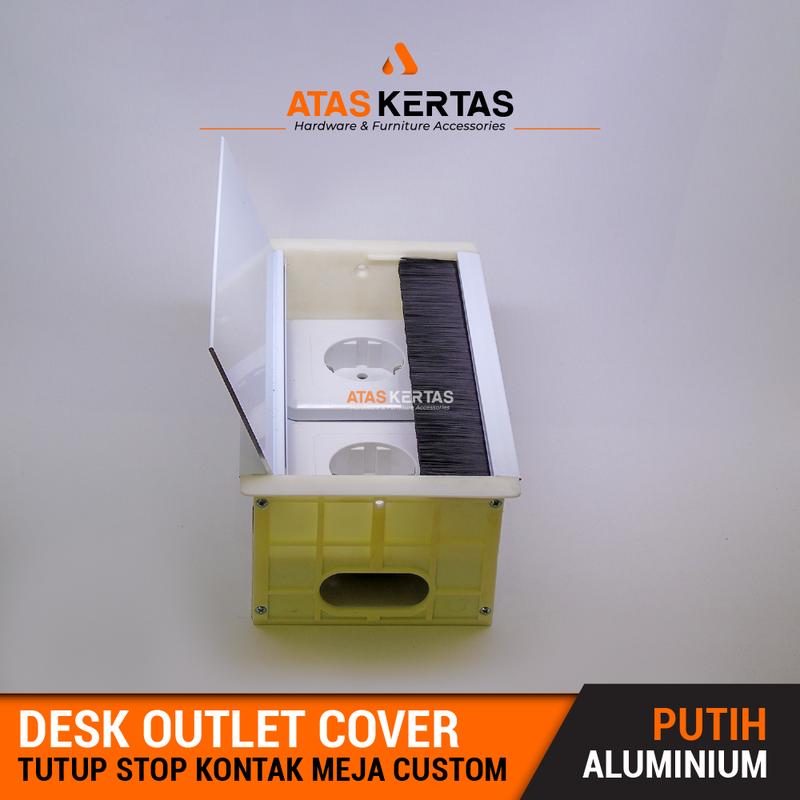 box gromet stop kontak meja custom / grommet pengaman stop kontak meja Putih 2