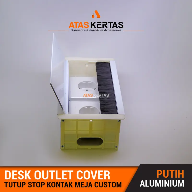 box gromet stop kontak meja custom / grommet pengaman stop kontak meja Putih 2