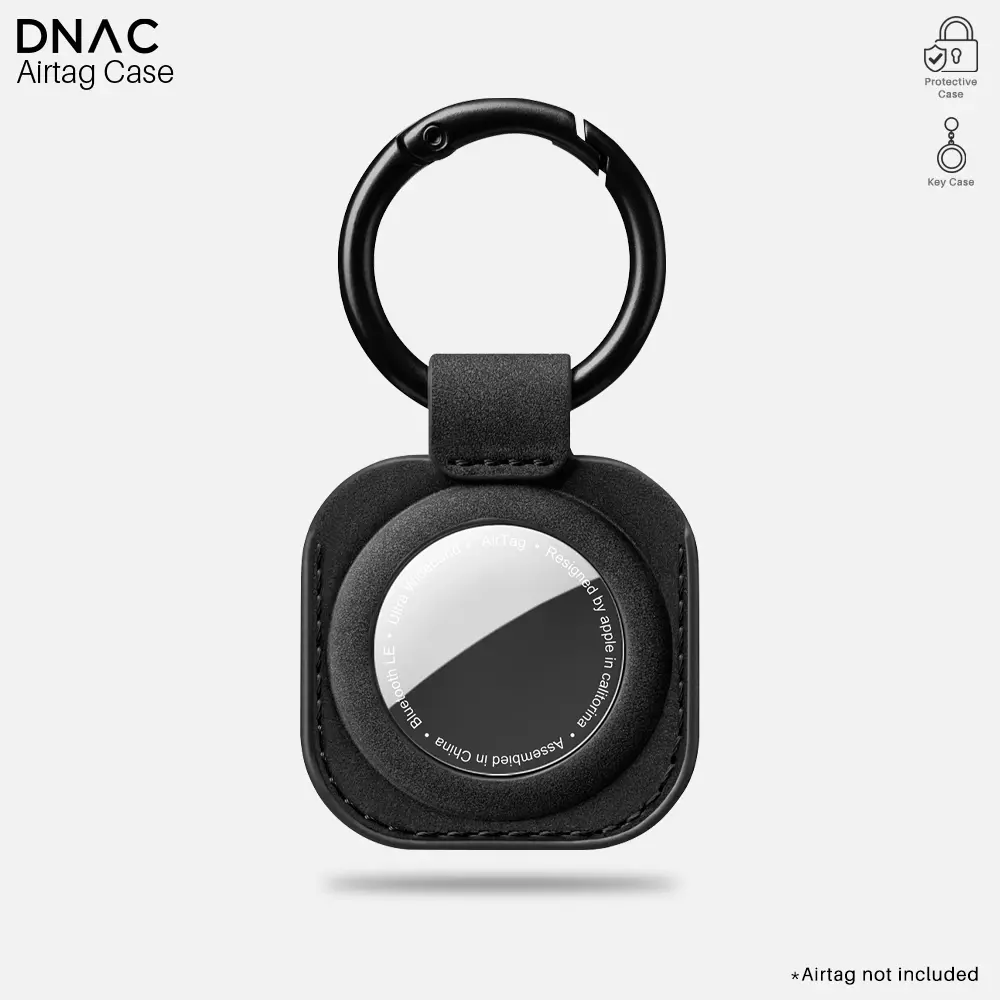 DNAC Protective Case Apple AirTag with  Keychain Leather