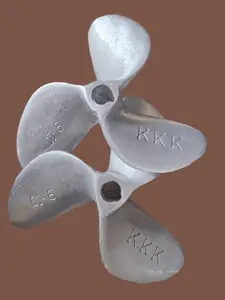 Propeller aluminium 3 daun no: 9-10 kipas baling-baling perahu