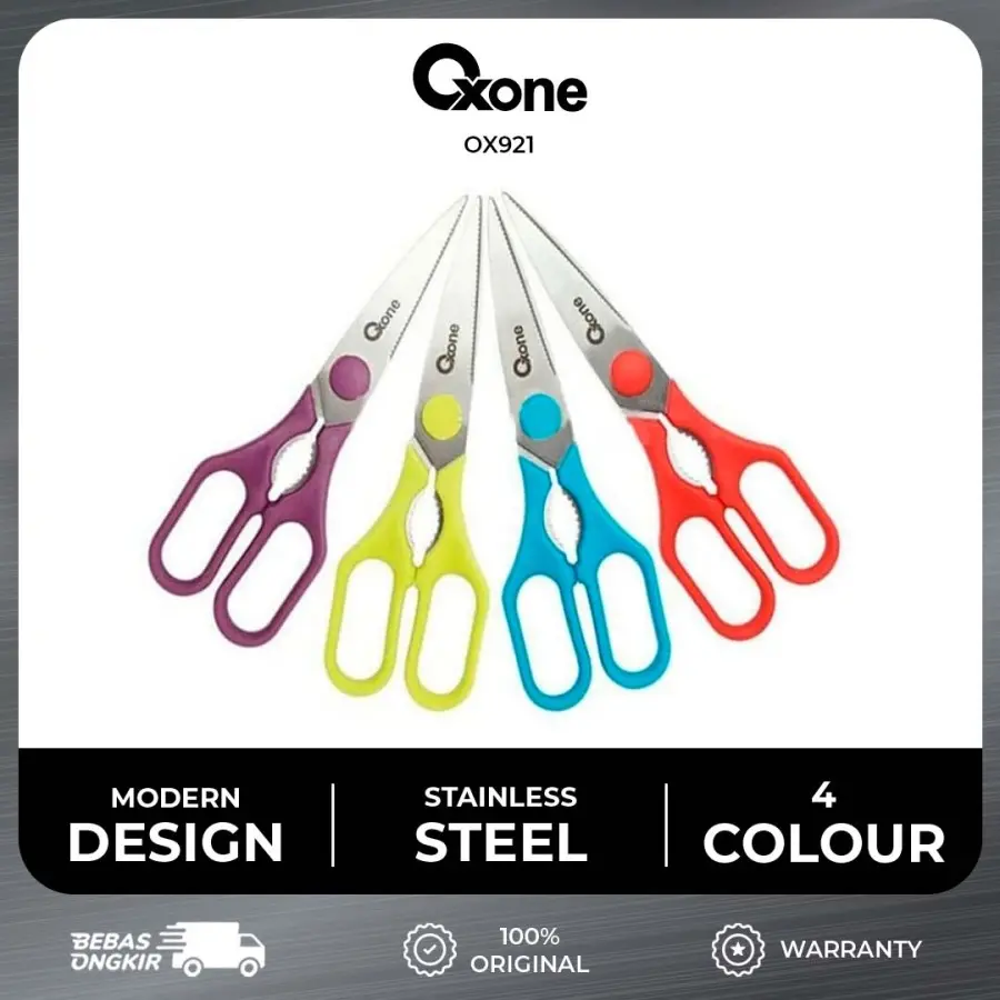 OXONE OX-921 Gunting Stainless Steel Colorfull OX921 Gunting Dapur
