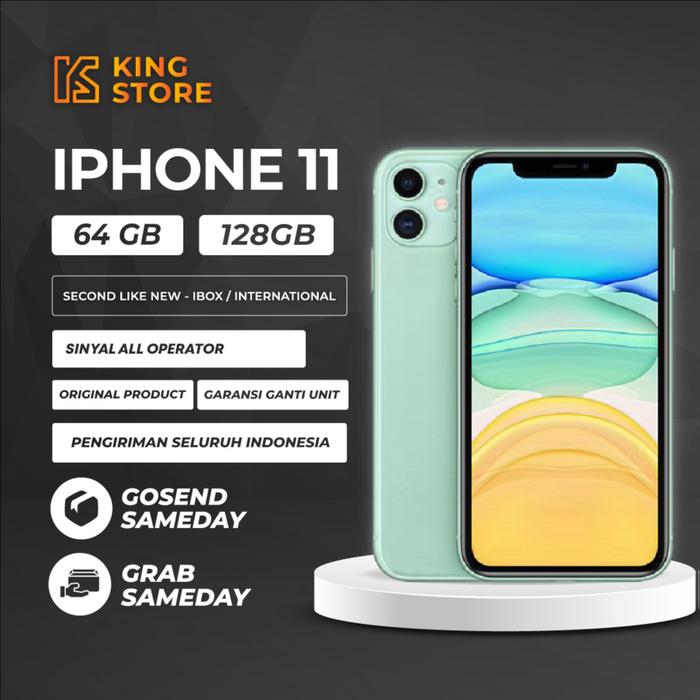 Handphone Ios Jual IPHONE 11 64 128 GB SECOND ALL OPERATOR & STANDARD - 128GB - Kota ...