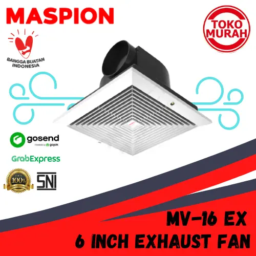 Exhaust Fan/Kipas Hisap Plafon MASPION MV 16 EX 6 Inch/16 CM 0