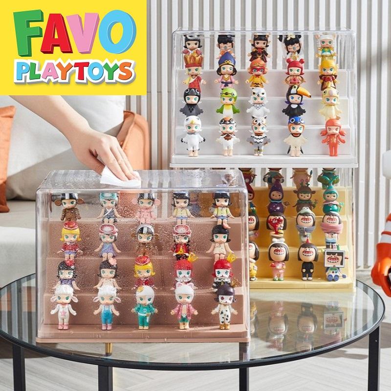 Clear Acrylic Blind Box Storage Display Stand Case 4 Ladder Showcase 0