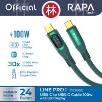Gambar RAPAtech DC8083 - LINE PRO I - USB-C to USB-C Data Cable 100W LED 1M - DC8083 dari RAPAtech Jakarta Kota Administrasi Jakarta Barat 1 Tokopedia