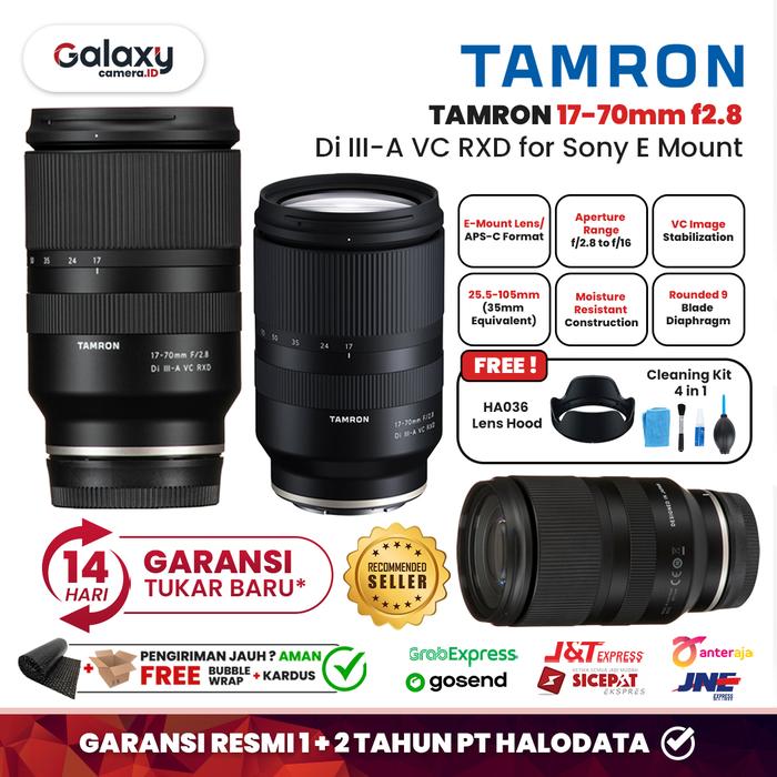 Gambar Lensa Tamron 17-70mm f2.8 Di III-A VC RXD Lens for Sony E-Mount Resmi dari Galaxy Camera Kota Tangerang Tokopedia