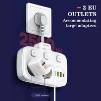 Gambar LDNIO Power Socket SE2435 2 EU Power Strip 4 Port USB PD 20W & QC3.0 - SE2435 dari WEKOI Indonesia Kota Tangerang 2 Tokopedia