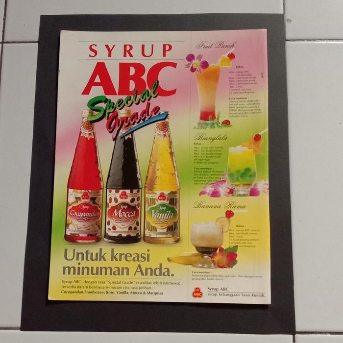 Gambar iklan warna Syrup ABC 2 potongan majalah jadul kuno lawas dari valerio collection Kota Denpasar Tokopedia