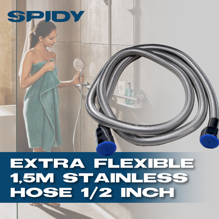 Gambar Spidy Selang Shower Extra Fleksibel 1,5M Per Stainless Steel 1/2inch dari MST TOOLS Kota Administrasi Jakarta Barat Tokopedia