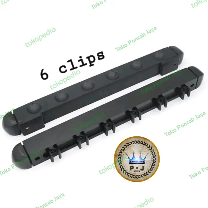 Billiard Stick Wooden Wall Rack | Rak Dinding Stik Billiard | 6 Clips 3