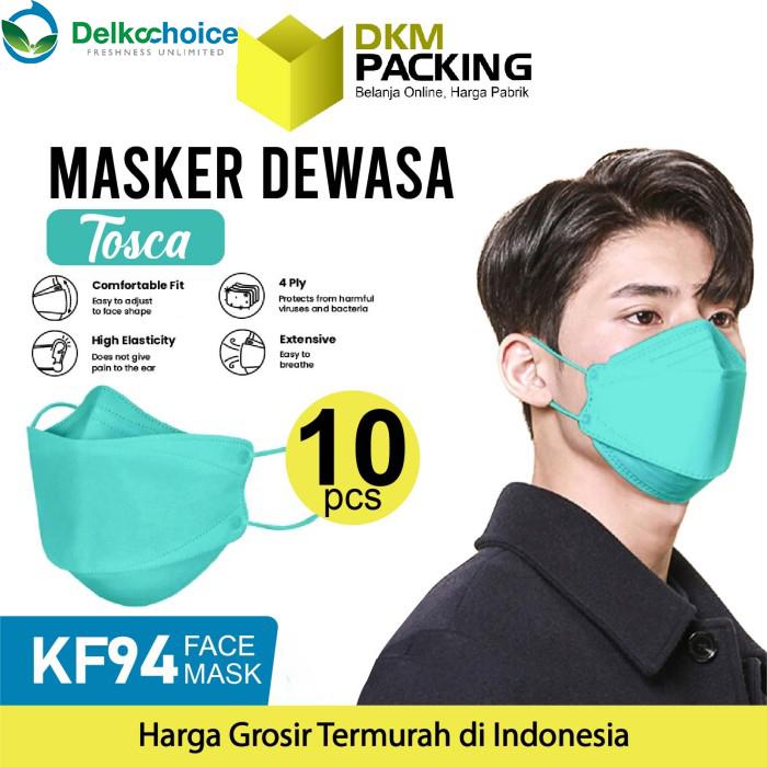 Masker 3D KF94 4PLY DELKOCHOICE Dewasa Tosca PACK isi 10pcs FACE MASK