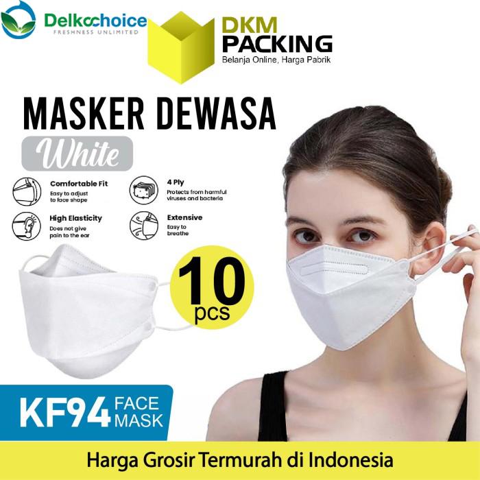 Masker 3D KF94 4PLY DELKOCHOICE Dewasa PACK isi 10pcs FACE MASK - Biru Muda