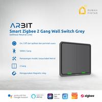 Gambar ARBIT Smart Home Zigbee Wall Switch 1 2 3 Gang Tombol Cetekan without Neutral Line Saklar Pintar  - Grey Tuya dari ARBIT Smart Home Kota Administrasi Jakarta Barat 1 Tokopedia
