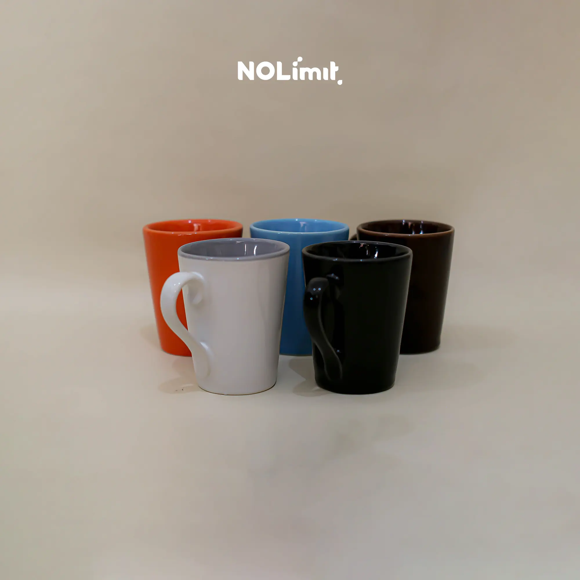 Mug Unik Mug Keramik Mug Cone Orange for Souvenir-Kado-Koleksi