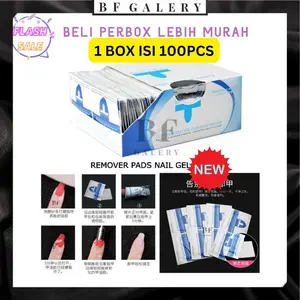 BFA008 1 BOX isi 100pcs REMOVER PADS NAIL GEL / Pembersih Kutek