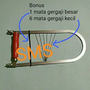 Pegangan/ gagang gergaji triplek free 6 biji mata gergaji