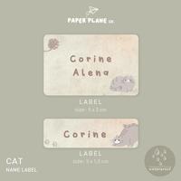Gambar Sticker Label Nama Tema "Cat" Tahan Air Anti Luntur dari Paper Plane Co Kota Administrasi Jakarta Barat 1 Tokopedia