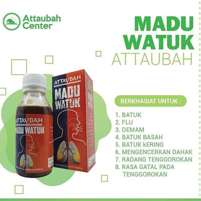 Gambar Madu Watuk Attaubah utk Batuk Kering Basah Radang Gatal Tenggorokan dari Toko Fadiyah Tokped Kab. Bogor Tokopedia