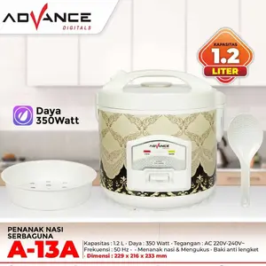 ADVANCE RICE COOKER / PENANAK NASI SERBAGUNA KAPASITAS 1.2 L A-13A & B