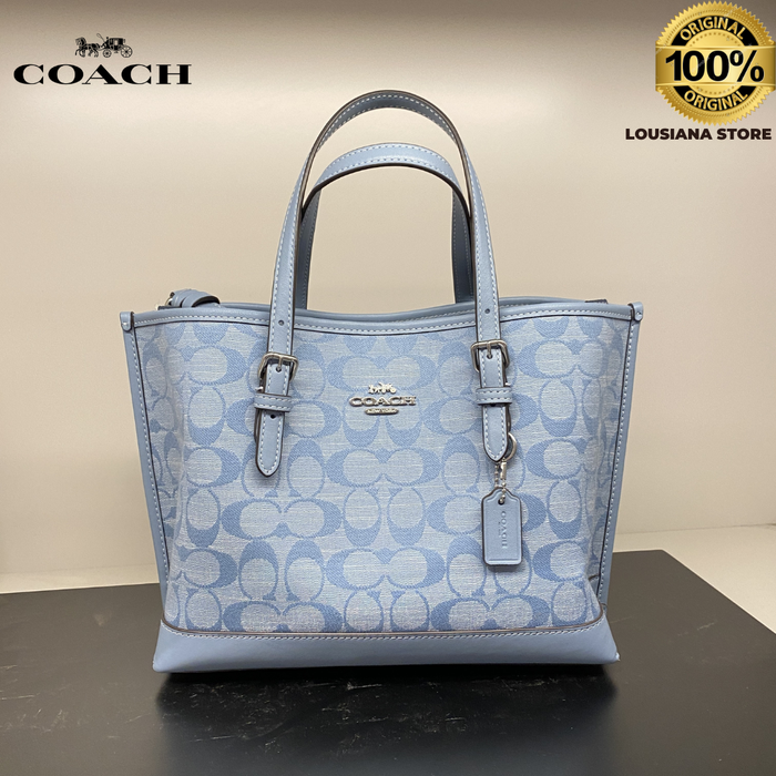 Jual Tas Wanita Coäch Mollie Tote 25 In Signature Chambray Blue