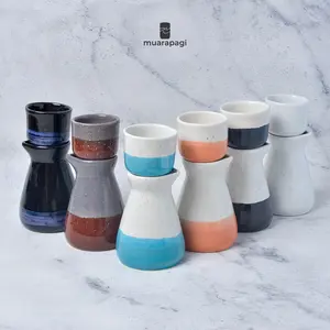 MUARAPAGI Gelas Server Set - Mug Keramik Kopi V60, Decanter Jug Paket