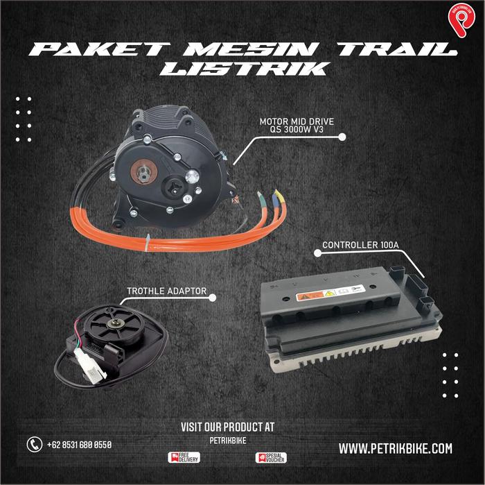 Gambar QS Motor Listrik Mid Drive Gear 3000w 72v 100A PETRIKBIKE dari Dyvolt Ev Shop_NEW Kota Bekasi Tokopedia