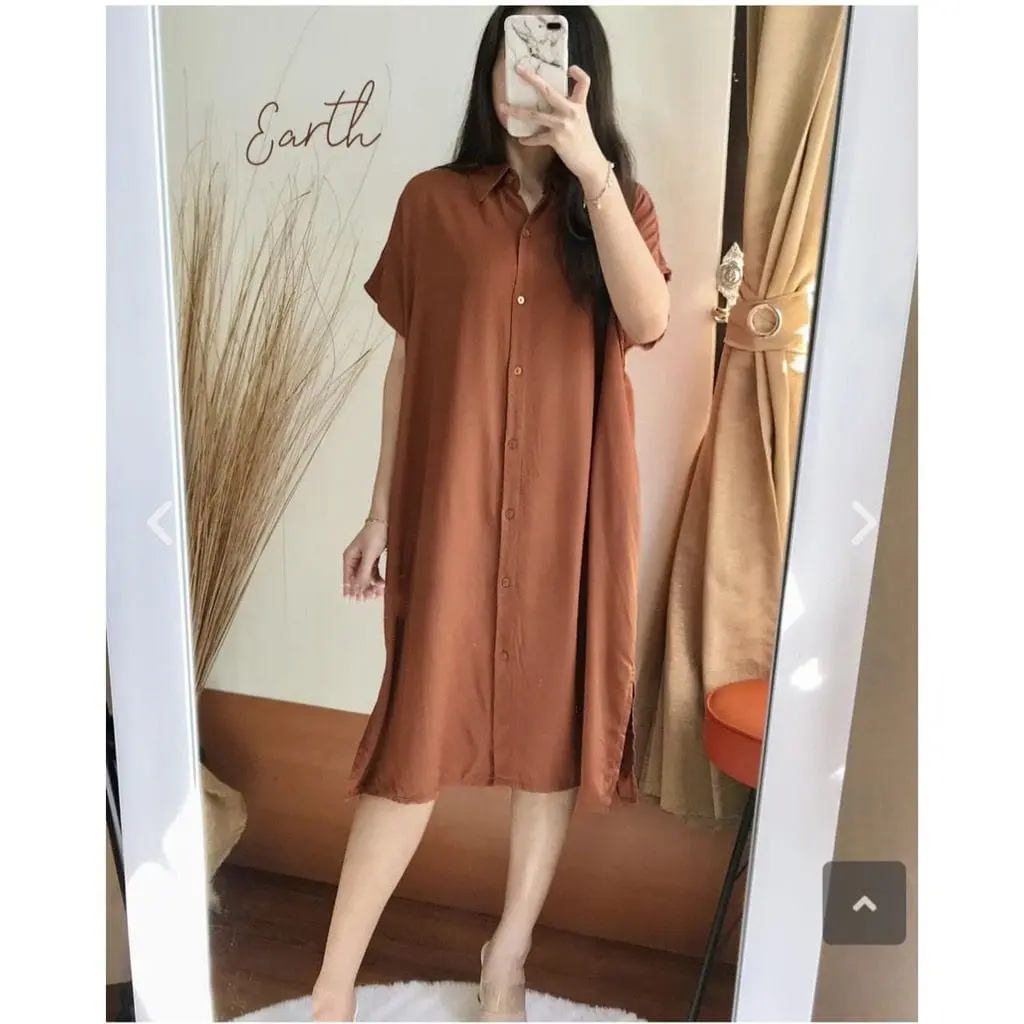 DRESS KANCING FULL POLOS DASTER JUMBO PIYAMA PLAIN XXL BUSUI BUMILBARU