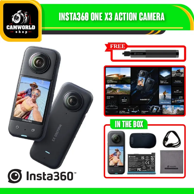 Insta360 X3 Action Camera 360 Insta 360 ONE X3