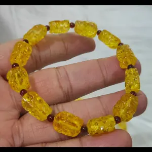 Bracelet / Gelang Natural Gold Amber Pixiu 8-10*12-14mm TOP GRADE