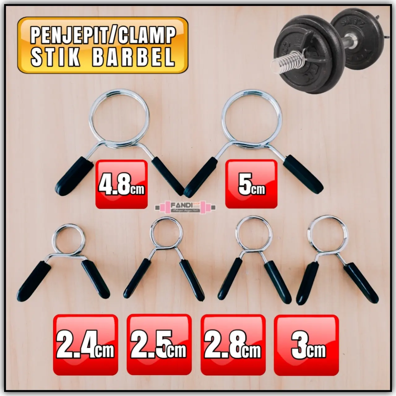 PENGUNCI STIK BARBEL / BARBELL CLAMP / PENJEPIT BARBEL