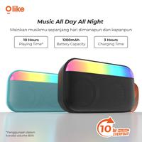 Gambar Olike SF4 Colorful LED Portable Wireless Bluetooth Speaker TWS Mode - Hitam dari bestdeal_NEW Kota Administrasi Jakarta Pusat 2 Tokopedia