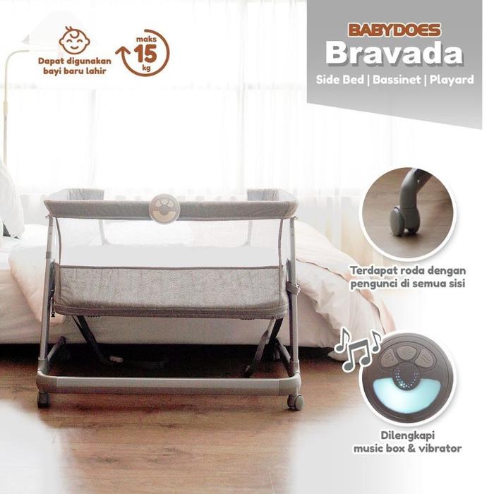 Jual Box Babydoes 3in1 Sidebed Bravada / Tempat Tidur Bayi - light grey ...