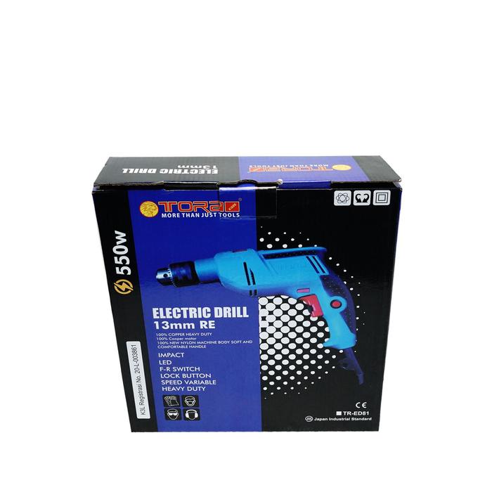 Gambar TORA Mesin Bor Listrik 13 MM New Model - Electric Impact Drill ED81 dari Tora Official Shop Kab. Bandung Tokopedia