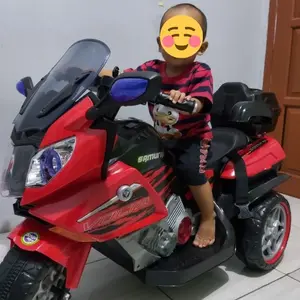 Motor Remot Anak Mainan Motor Aki Murah Ada Helm Musik Dan Lampu Baru