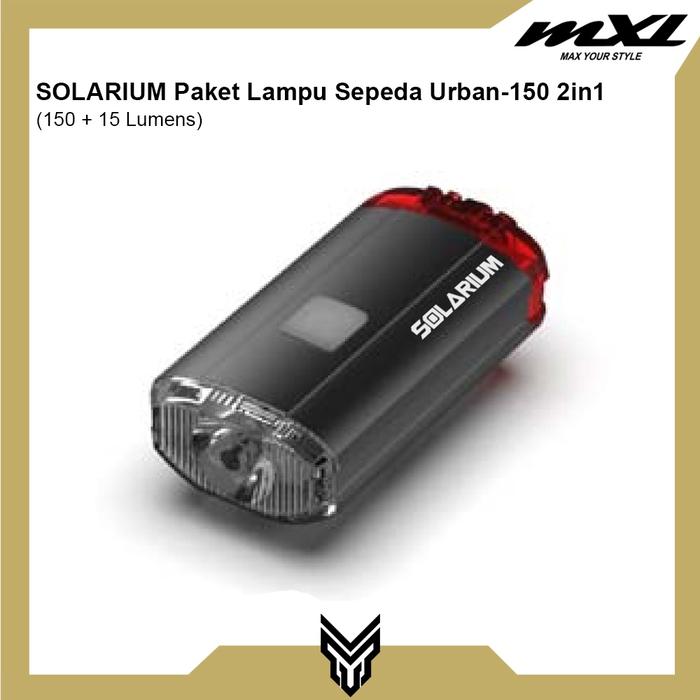 Gambar SOLARIUM Lampu Sepeda Urban 150 2 in 1 LED USB Charge dari MXL Sports Indonesia Kota Administrasi Jakarta Selatan Tokopedia