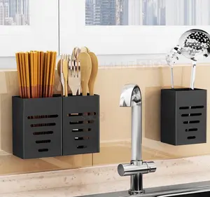 Rakk Rack Kotak Holder Dinding Tempat Wadah Sendok Garpu Pisau Dapur