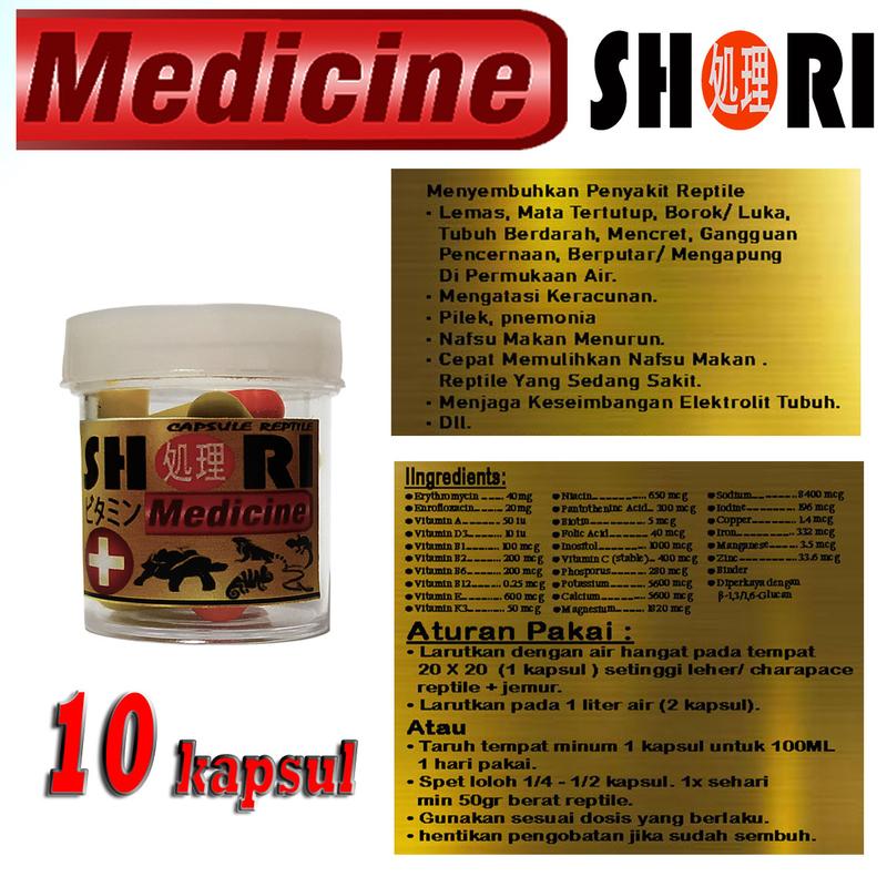 SHORI MEDICINE OBAT SUPLEMEN MULTIVITAMIN REPTILE BD ULAR KURA TORTO 4